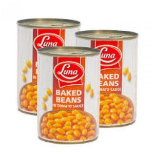 LUNA BAKED BEANS IN TOMATO SAUCE SPICY 24*380G