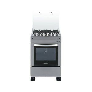 BRUHM GAS COOKER BGC-6640SS - 4 GAS, SINGLE BURNER OVEN, STAINLESS STEEL