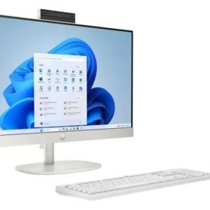 HP DESKTOP ALL IN ONE - 24-CR1007NH, INTEL CORE ULTRA 5, 125U, 16GB DDR5 RAM, 512 GB SSD, 24 INCH TOUCHSCREEN, DOS, WHITE