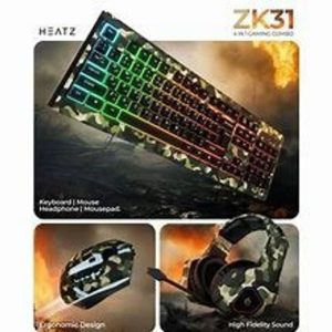 HEATZ - ZK31 - COMBO KB + MOUSE + HEADSET + MOUSE PAD - 4 IN 1