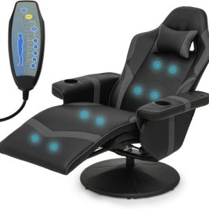 GAMING CHAIR GC202D-3 WITH R&B LIGHT + SPEAKER +FOOT REST