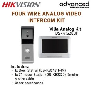 HIKVISION 4 WIRE VILLA ANALOG INTERCOM KIT DS-KIS203
