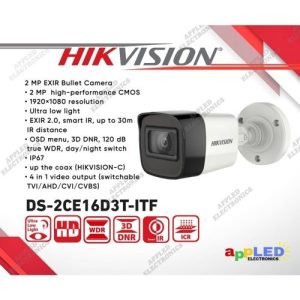 HIKVISION 2MP ANALOG BULLET CAMERA DS-2CE16D3T-I3F