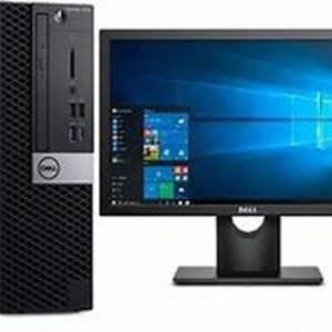 DELL Optiplex 3080 MT Intel Core i3 10th Gen - 1TB SATA HDD - 4GB DDR4 SDRAM - Free DOS 2.0 + Usb Keyboard, Usb Mouse & E1916HV 19" Monitor - Black