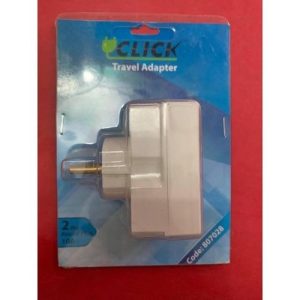 CLICK TRAVELLING ADAPTER 2 PIN ROUND
